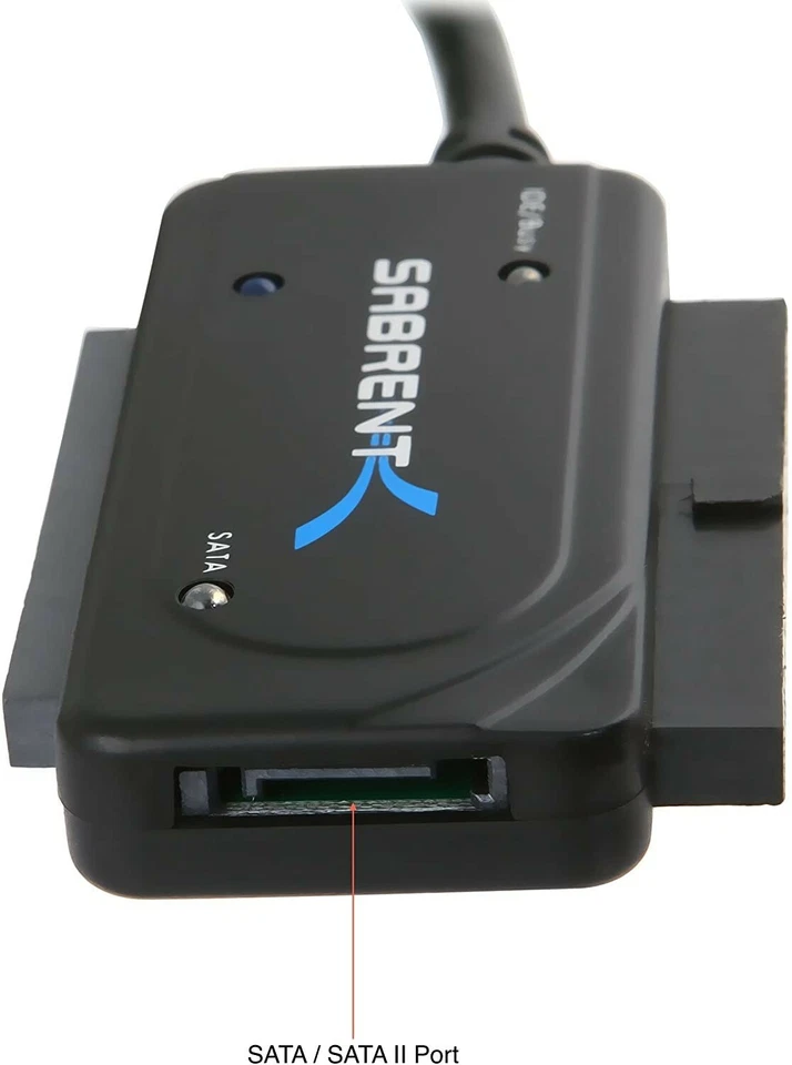 Convertidor de disco duro Sabrent USB 2.0 a SATA/IDE 2.5/3.5/- PULGADAS EC-AHDD Foto 4 de 4