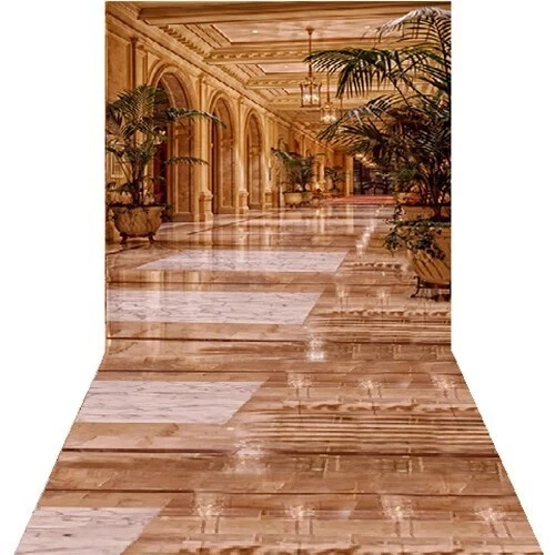 Fondo de tela de microfibra para árbol del corredor del Gran Palacio Huayi BHF1146 Foto 3 de 4