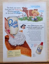 1953 magazine ad for Reddi Wip topping - give pumpkin pies exciting taste 