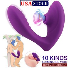 Women Panties Massager Underwear Sucking Vibrating Toys Purple New