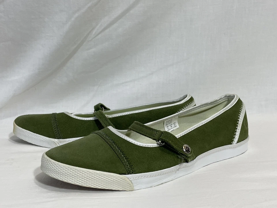 Zapatos Gravis para mujer talla 8 verde gamuza planos zapatillas sin cordones Catalina Mary Jane Foto 3 de 4