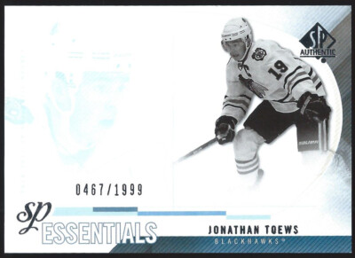 2010/11 Upper Deck SP Authentic JONATHAN TOEWS ''SP ESSENTIALS'' Card #0467/1999