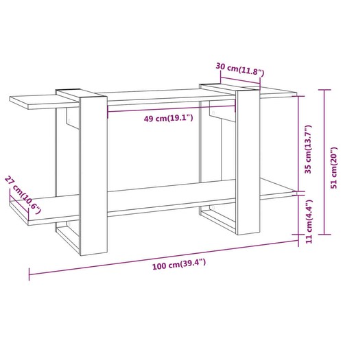 Bücherregal 100x30x51cm Holzwerkstoff Standregal Regal mehrere Auswahl vidaXL - Bild 86 von 89