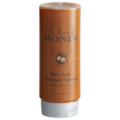 Monin 12 fl. oz. Sea Salt Caramel Toffee Flavoring Sauce