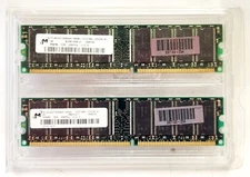 MICRON 287122-004 256 MB DDR CL 2.5 MEMORY RAM (2PC USED)