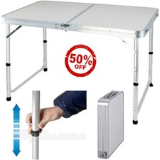 4FT HEAVY DUTY INDOOR OUTDOOR PORTABLE FOLDING PICNIC PARTY DINING CAMPING TABLE