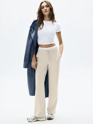 Athleta - Seasoft Mid Rise Straight Pant Color Bone - Hot Sale