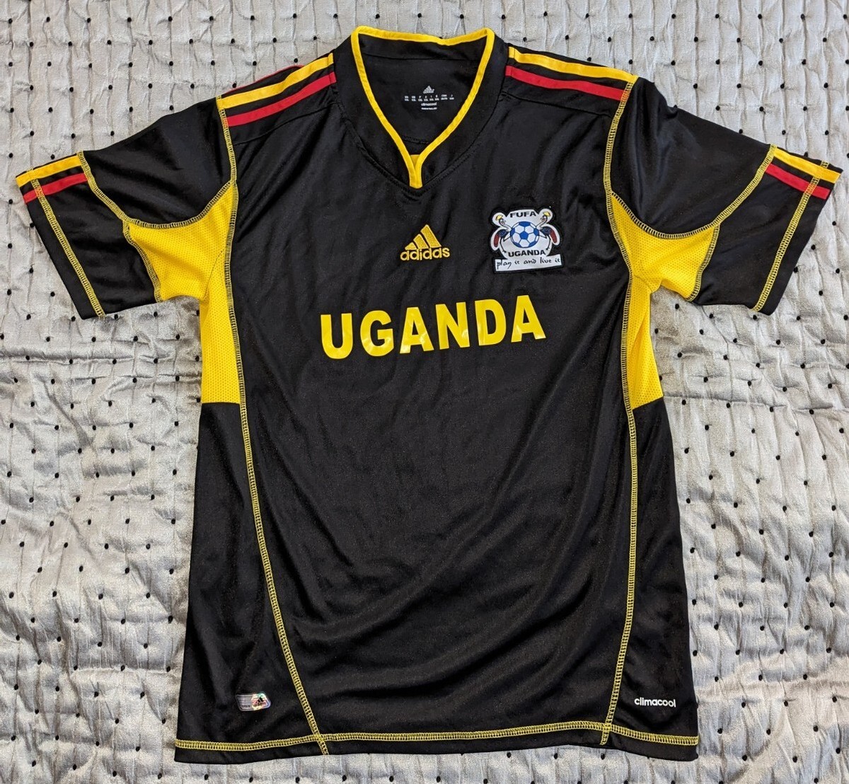 【中古】 Uganda & Other African Nations: Feast Savana ADIDAS UGANDA FUFA National Team Cranes Soccer Jersey Yellow Shirt