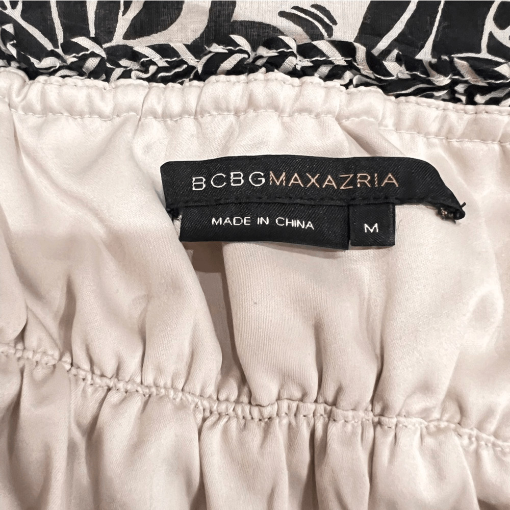 BCBaxAzaria adjustable spaghetti strap cream/blac… - image 3