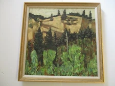 1950'S OIL PAINTING SHULL LANDSCAPE IMPRESSIONISM MODERNISM EXPRESSIONISM RARE