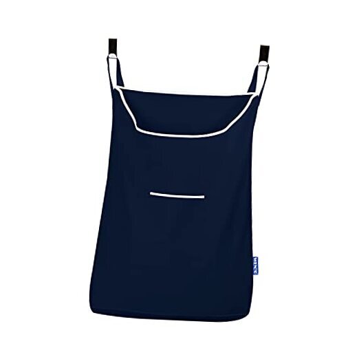 Laundry Hamper Bag Hanging, Over The Door Basket with Hooks, for Navy-image