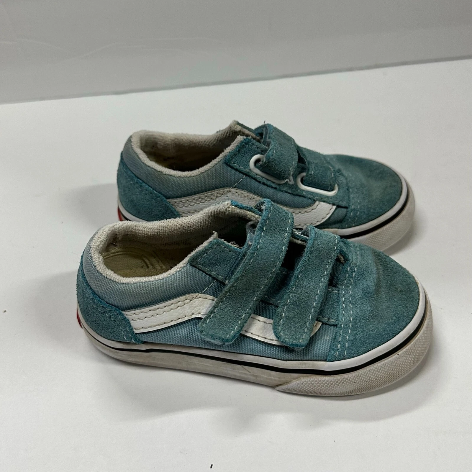 Scarpe sneakers Vans bambino unisex ragazzo ragazza scamosciate blu taglia 6 5