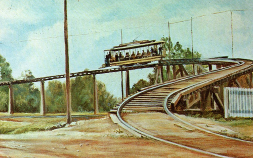Wiconisco Pa. Trolley Bridge Vintage Postcard