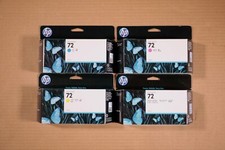 4 Tintas Originales HP 72 CMY, PK C9370A, C9371A, C9372A, C9373A (2015-2018)