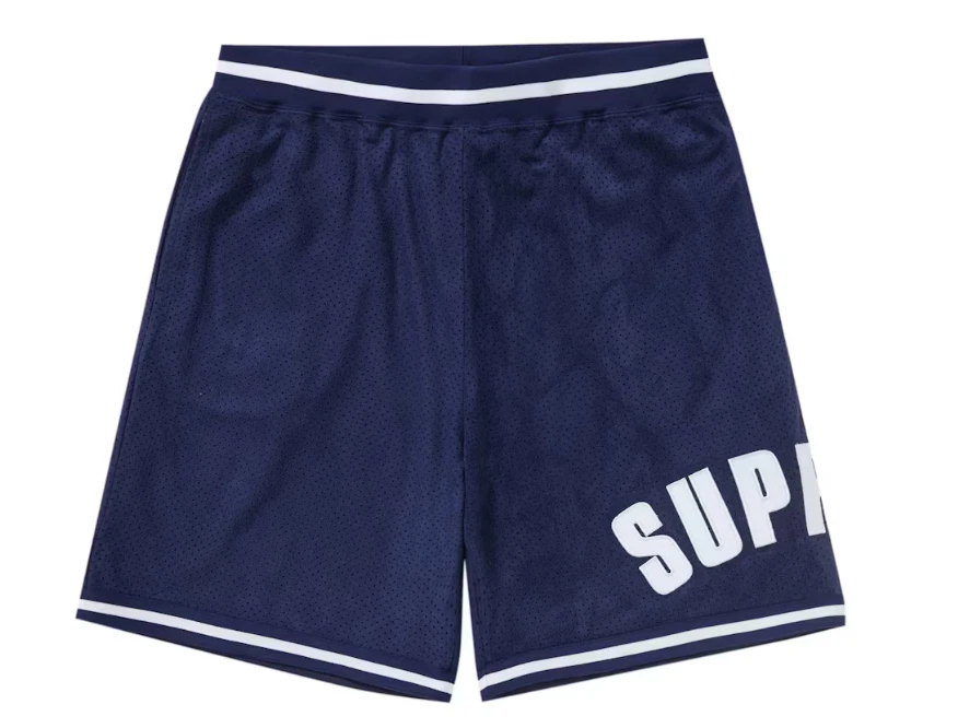 Short Supreme Ultrasuede maille bleu marine SS24 taille L