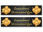 2 x Personalised Graduation PROUD Banners - Any Name, Age and Occasion