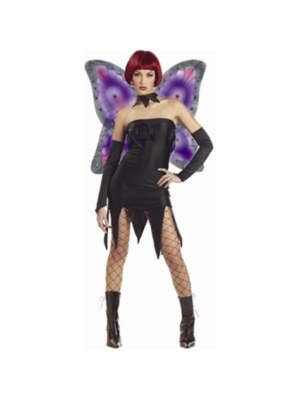 evil fairy dress up Maleficent Witch Dark Fairy Sorceress 3 Piece Gothic Skirt Corset and Chemise Cosplay Costume ~ Reminisce Brand 6-8