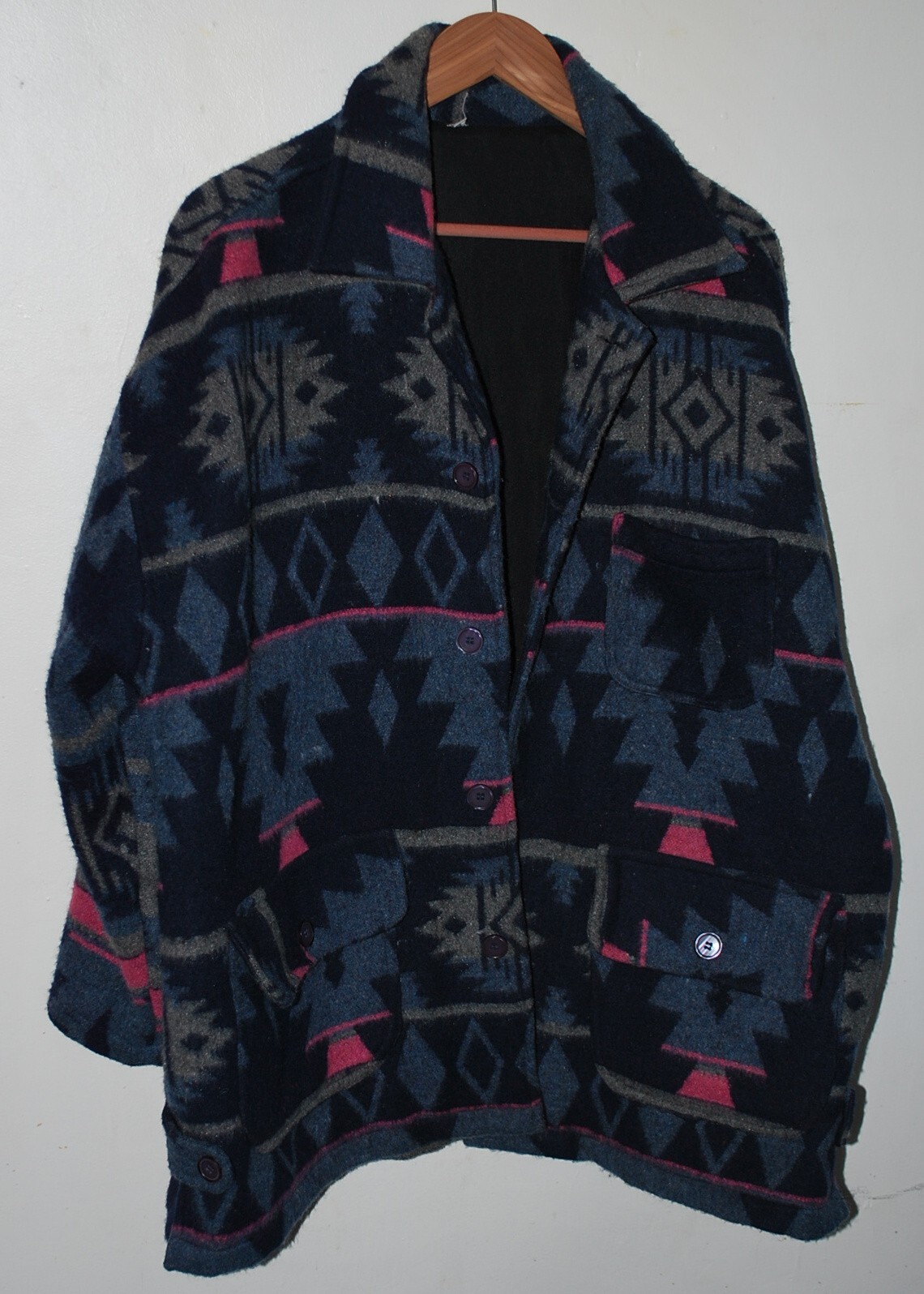 vintage Pendleton-pattern Small blue wool jacket … - image 6