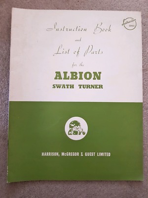 DAVID BROWN ALBION SCHWADWENDER TEILE & BEDIENUNGSANLEITUNG