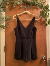 Black topshop romper US Sz 4 Lace Back