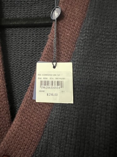 Polo Ralph Lauren Mens size L Navy P Patch Letterman Wool Cardigan NWT $298 - Picture 4 of 11