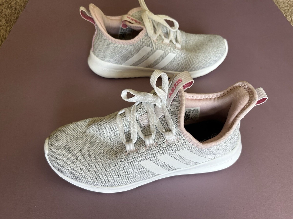 Adidas Kids Size Women's Style Gray/Pink Casual Shoes