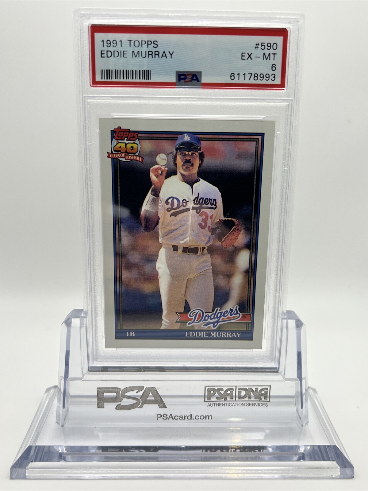 1991 Topps Eddie Murray Baseball Card #590 PSA 6 | eBay