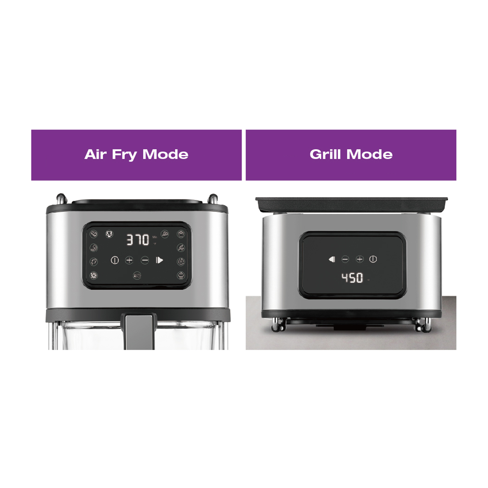 Salton Flip and Cook 3in1 Air Fryer, Grill, Dehydrator Automatic