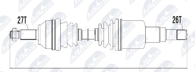 NPW-JG-000 NTY Drive Shaft for JAGUAR