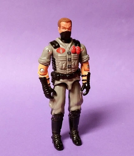 GI Joe Cobra Action Figure Trooper Gaurd Major Black Custom 3.75 in Vintage