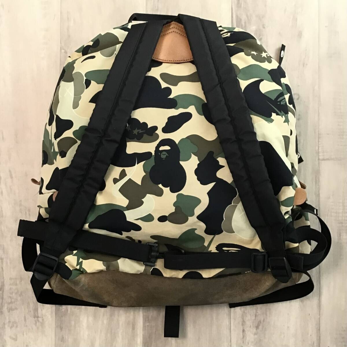 KAWS BAPE Bendy 1st camo yellow Backpack a bathing ape NIGO | eBay