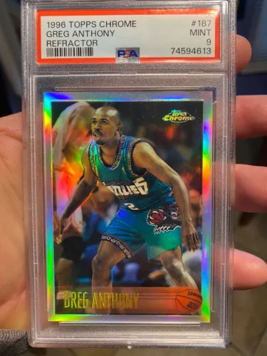 ~PSA 9 TOPPS CHROME REFRACTOR 1996 GREG ANTHONY CARD NUMBER #187