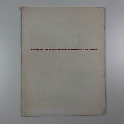 Type specimen brochure – Fonderie Olive 'NORD' typeface | Design Roger Excoffon - Picture 10 of 10