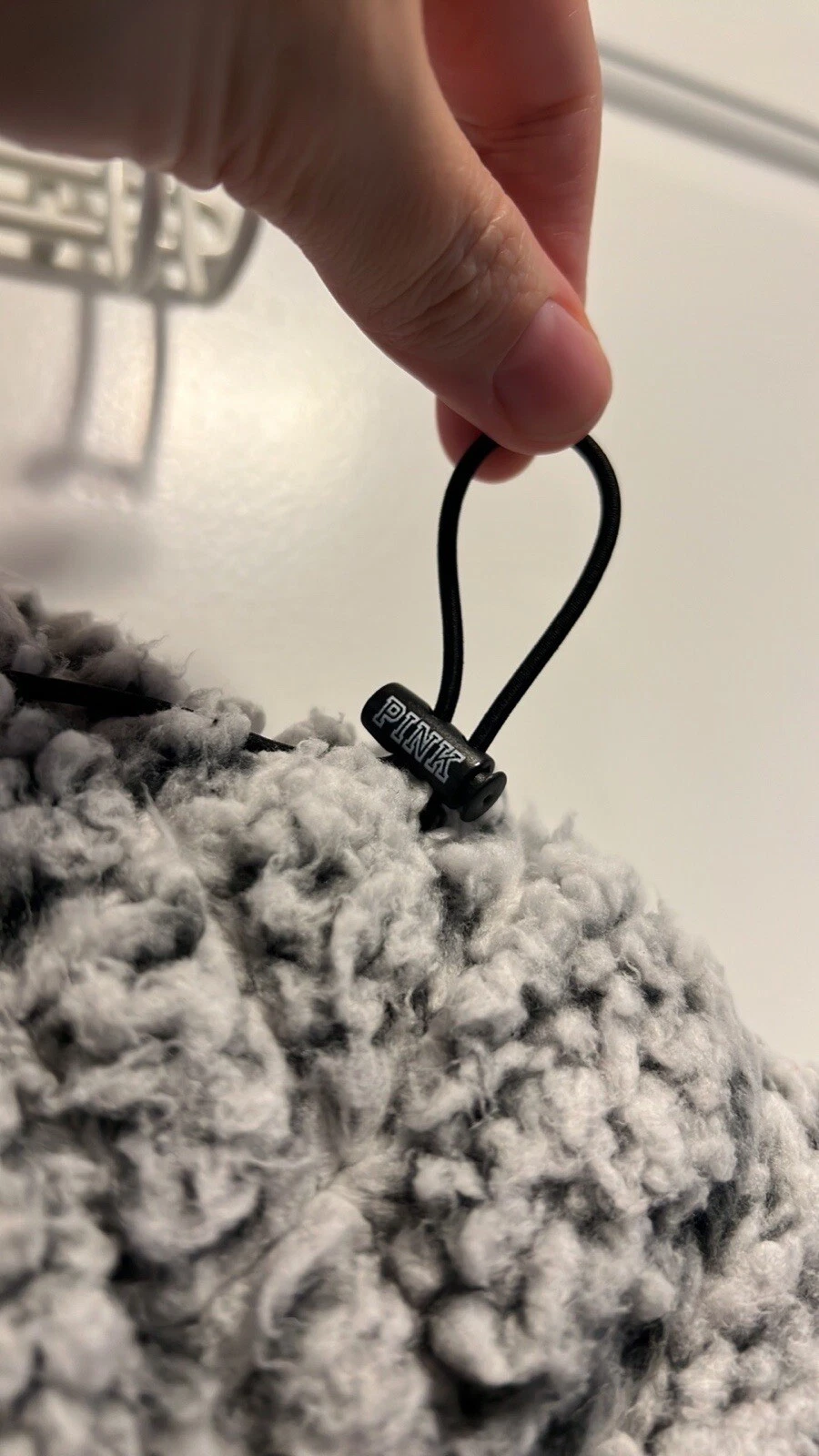 UNDERCOVER Victoria’s Secret Pink Medium Soft Thick Fluffy Cowl Neck Pullover Hoodie Gray