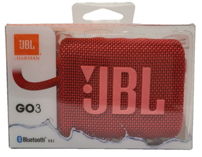 JBL GO 3 Portable Waterproof Speaker - Red