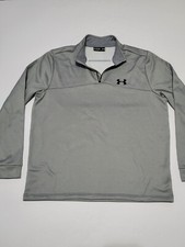  C Under Armour Mens Sweater Pullover Size XXL Gray 1/4 Zip All Season Loose