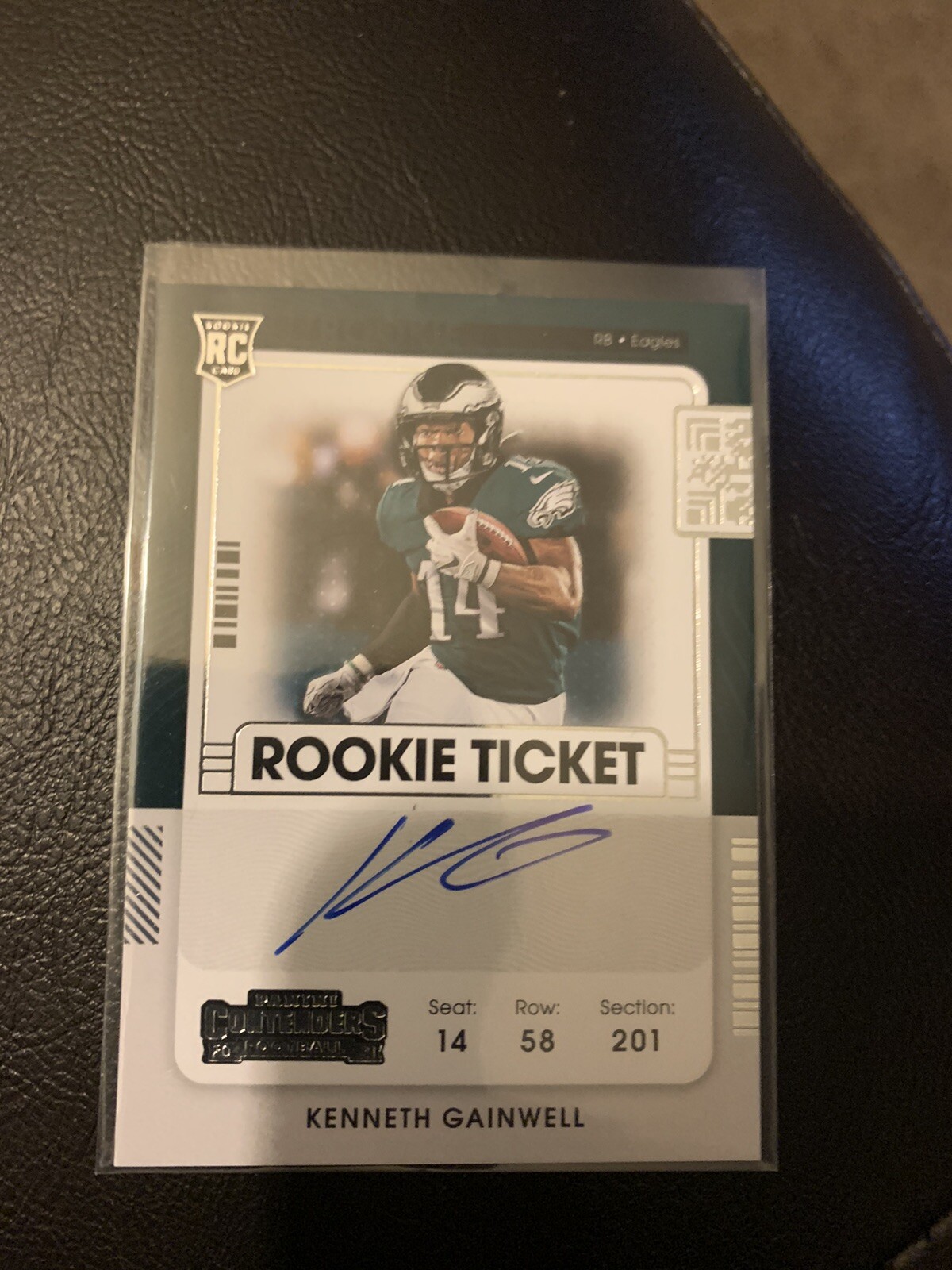 Kenneth Gainwell 2021 Panini Contenders Variation Auto Rc #139 Eagles SB LVII