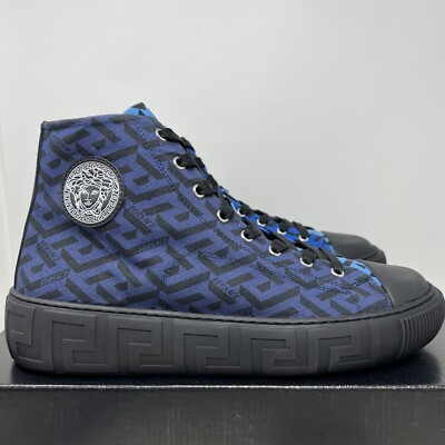 Versace La Greca Men's Split High-Top Sneakers Size 44 EU/ 11