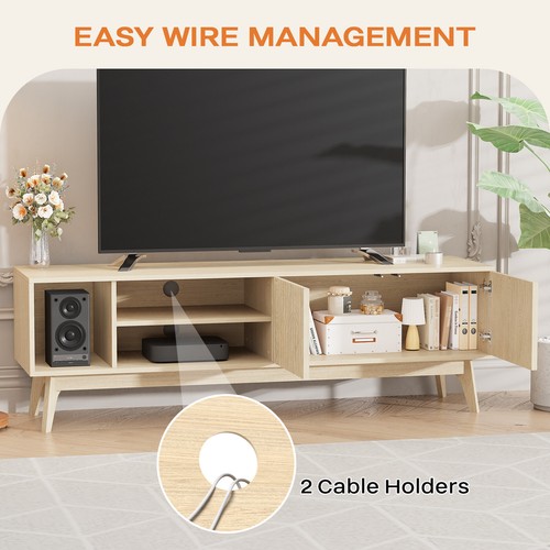 TV Schrank für Fernseher bis 60'' Fernsehtisch TV Lowboard mit Offenen Stauraum - Bild 43 von 46