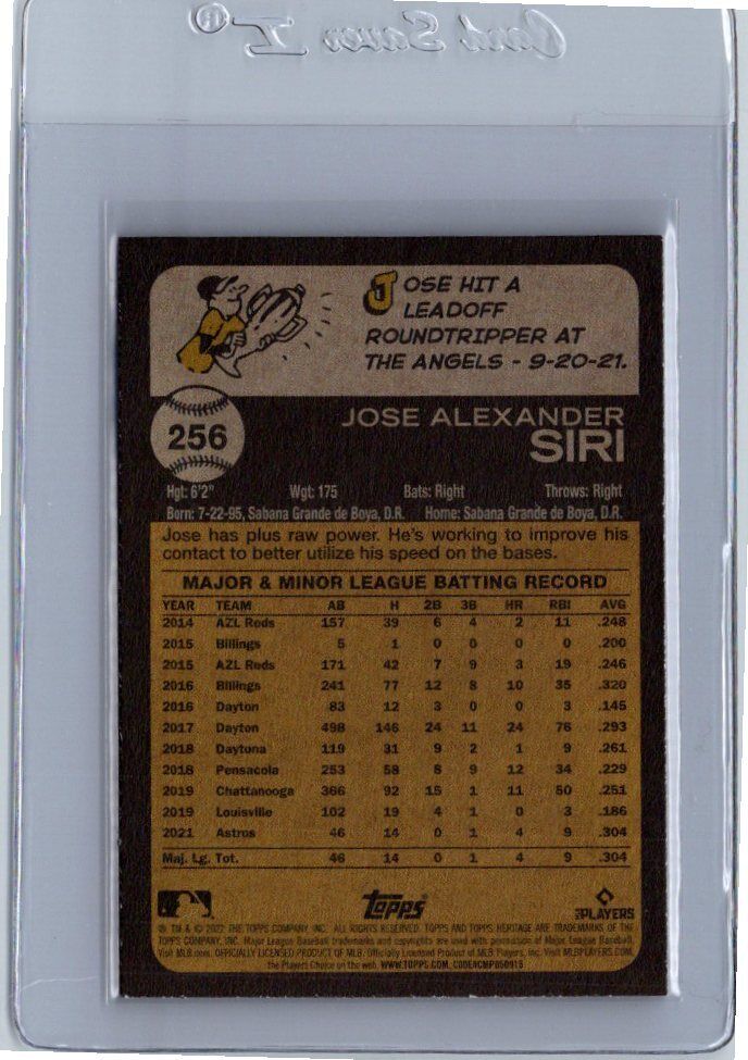 2025 Topps Heritage #256 Jose Siri RC Rookie Card Baseball 2025 Topps Heritage #256 Jose Siri RC Rookie Card Baseball