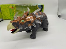 Realistic Triceratops Walking Sound Glow Light Dinosaur Century Toy