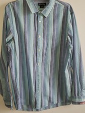 MICHAEL KORS Men's Long Sleeve Striped Button Down Shirt XL