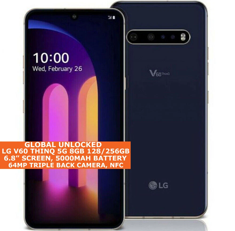 LG V60 THINQ 5G LMV600TM/LMV600VML 8gb 128/256gb Octa-Core 6.8