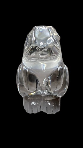Vintage Baccarat France Crystal Seated Bunny Rabbit Figurine Signed - Picture 6 of 8