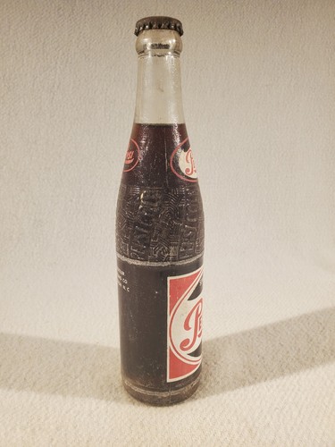 Vintage completo 10 oz. Bottiglia di soda Pepsi Cola anni '50, Durham Burlington N.C. - Foto 16 di 24