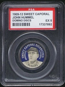 1909-PX7-Sweet-Caporal-Domino-Discs-John-Hummel-PSA-5-Brooklyn-Superbas
