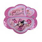 Zak! Designs Kids Melamine Plate Minnie Mouse Dancing in the Blossoms Floral
