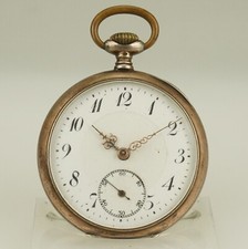 Rare Antique Silver Pocket Watch Men's no fusee duplex chronometer repeater RAR