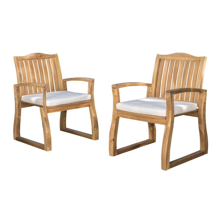 Pearl Outdoor acacia wood outdoor furniture Set Of 2 - Image 3 of 3