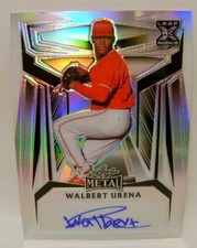 WALBERT URENA #7 /10 AUTO AUTOGRAPHED LEAF METAL BASEBALL 2023
